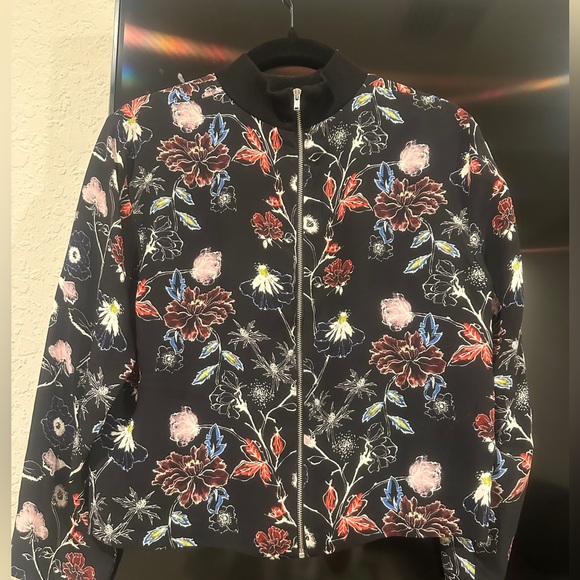 A.L.C. Charles Mock Neck Floral Print Top - Picture 2 of 3